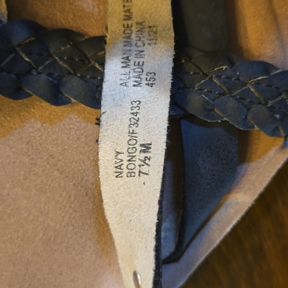 Cliffs by White Mountain Womens Navy Braided Thong Sandals - Picture 6 of 6